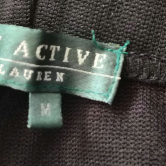 Lauren Ralph Lauren Active Ankle Zip Pant Black Womens Size Medium - Picture 5 of 5